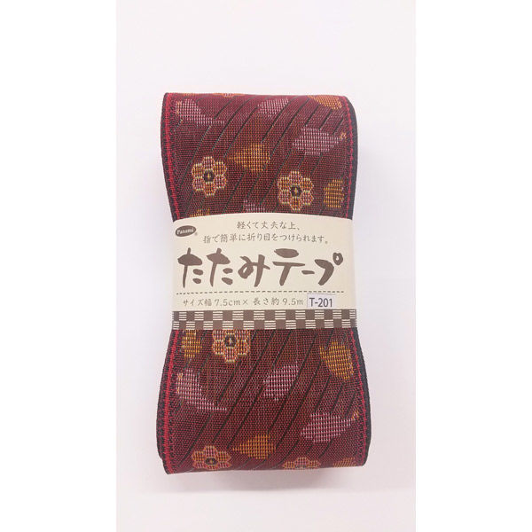 タカギ繊維 たたみテープ・花柄 Ｔ-201　(赤) 1個（直送品）