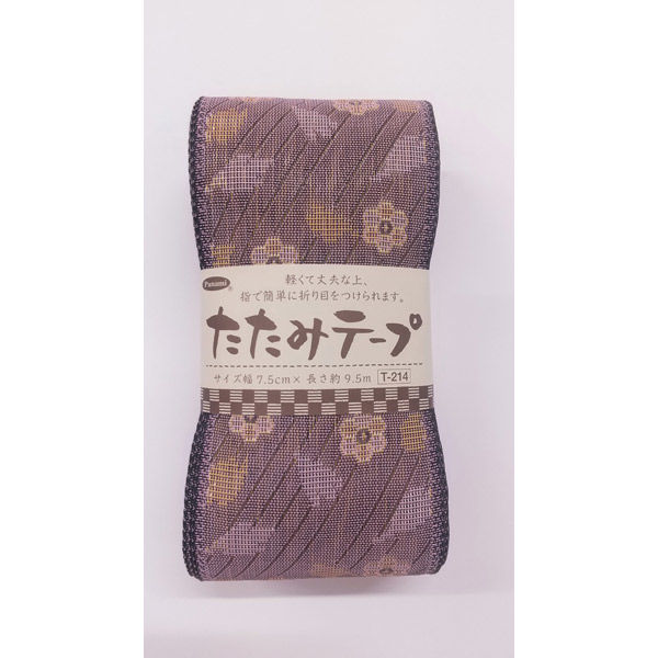 タカギ繊維 たたみテープ・花柄 T-214　(薄紫)　1個（直送品）