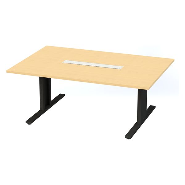 【組立設置込】サンテック クリエイティブワークテーブル2 ナチュラル 幅1800×奥行1200×高さ700mm 1台（3梱包）