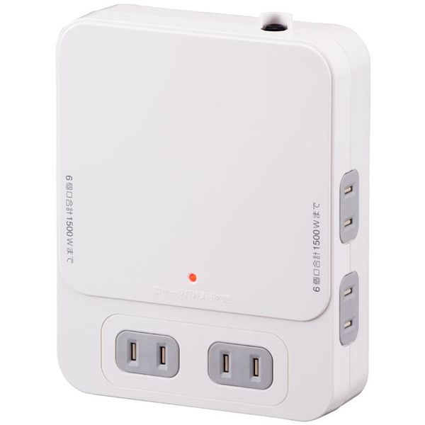 オーム電機 拡張コンセント TVボードバック用 6個口 HS-TK6TV1-W オーム電機 拡張コンセント TVボードバック用 6個口 HS-TK6TV1-W