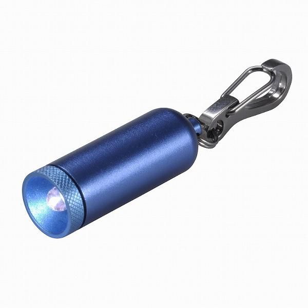 オーム電機 LED懐中電灯 IPX4 10lm ボタン電池 LR41×4個 カラビナ型キーリング OHM LED-YK4-B（直送品）