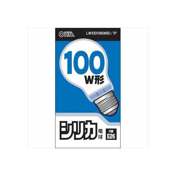 オーム電機 シリカ電球 LW100V95W60/1P 1個