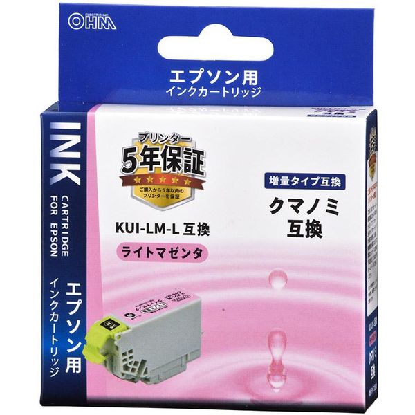 エプソン（EPSON）用 互換インク INK-EKUILB-LM ライトマゼンタ （KUI-LM-L互換） KUI（クマノミ）シリーズ 1個（直送品）