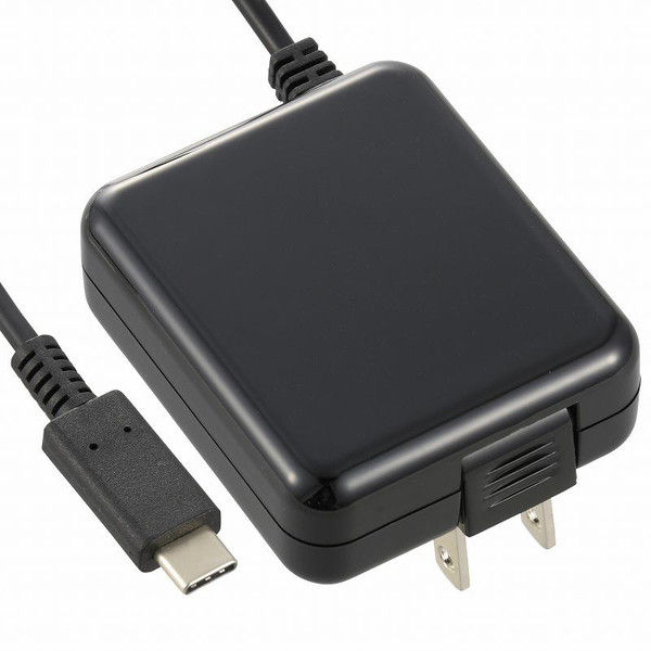 オーム電機 AC充電器 USB Type-Cケーブル一体型 3A 1.5m 黒 OHM MAV-ACC1530-K（直送品）