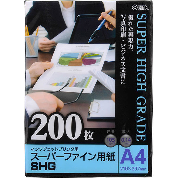 オーム電機 スーパーファイン用紙 A4 200枚入り PA-PSF-A4/200（直送品 ...
