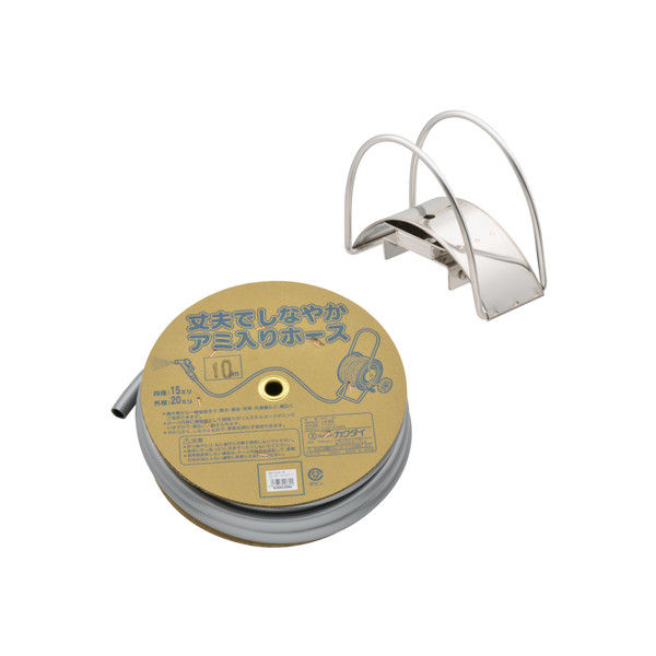 ガオナ　カクダイ　ホースハンガー　ホースラック　ステンレス　水栓柱用 GA-QD043 ホースハンガー 水栓柱用 (ホースかけ 収納 ステンレス