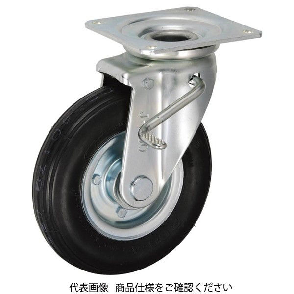 岐阜産研工業 HLJB型 産業車輌用ストッパー付旋回キャスター HLJB2.00-4（GRAY） HLJB2.00-4-GRAY 1個（直送品）