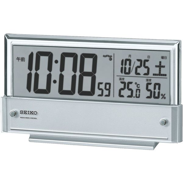 セイコータイムクリエーション 電波デジタル時計 温度湿度表示つき SQ773S 1個