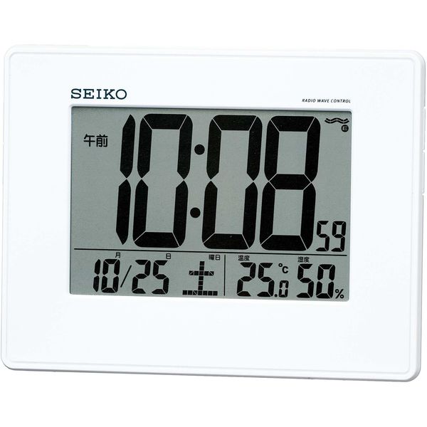 セイコータイムクリエーション 電波デジタル時計 温度湿度表示つき SQ770W 1個