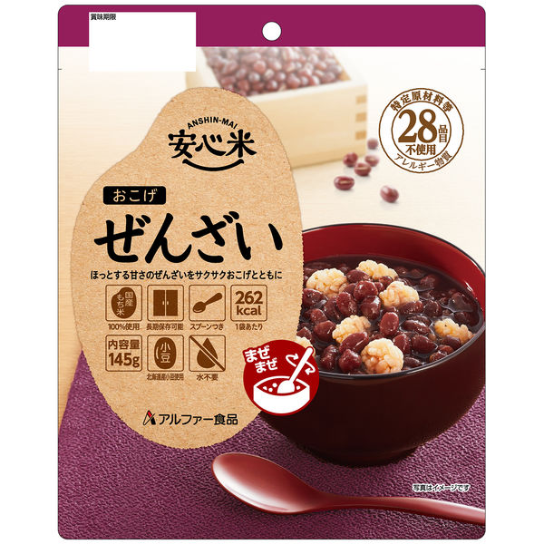 アルファー食品 安心米おこげ ぜんざい T674 1セット（30食入）（直送品）