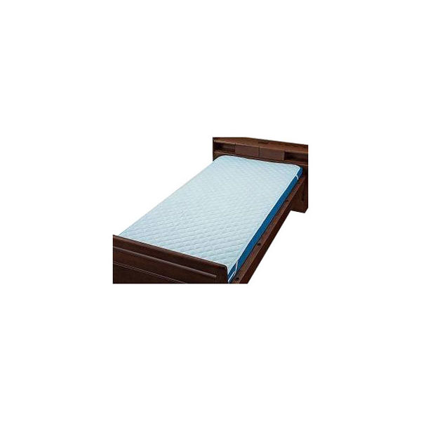 ウェルファン 洗えるベッドパット(ポリ) ブルー 85×195cm 009465 1個