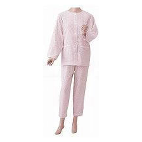 神戸生絲 婦人用 楽らくガーゼパジャマ長袖 ローズ M NO901 【介護用衣類】ウェルファンカタログ ウェルファンコード：921252（直送品）