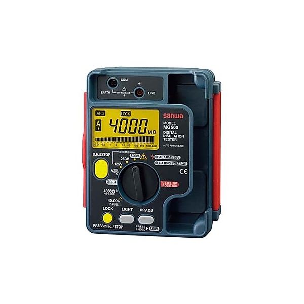 三和電気計器 絶縁抵抗計 デジタル MG500 校正書類3点(新品校正) 1式(1個) 62-0854-86（直送品） - アスクル