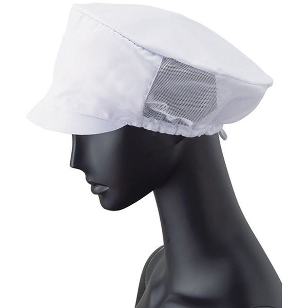 【衛生帽子】 サーヴォ メッシュ帽子 フリー ホワイト FA-5198 1個