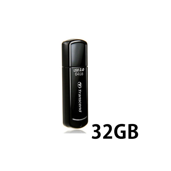 トランセンド ３２ＧＢ　ＵＳＢメモリ　ＪｅｔＦｌａｓｈ　３５０　ブラック TS32GJF350 1個（直送品）
