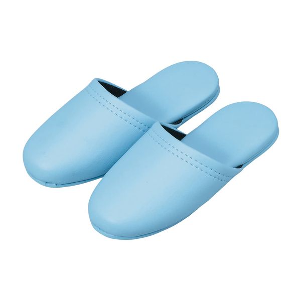 オーミケンシ レザー調スリッパ(子供用/ブルー) 23-5561-00 1足（直送品）