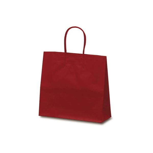 ベルベ 手提げ 紙袋 マットバッグ M ワイン 1061 1包：50枚（10×5）（直送品）