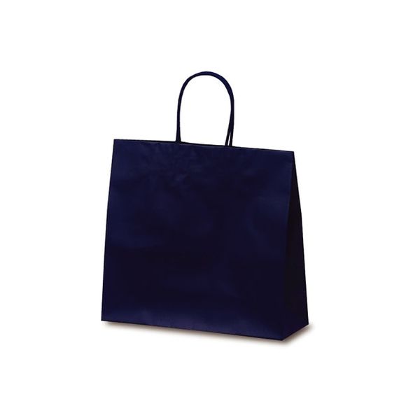 ベルベ 手提げ 紙袋 マットバッグ M ネイビー 1065 1包：50枚（10×5）（直送品）