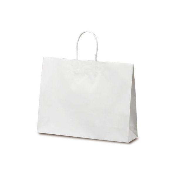 ベルベ 手提げ 紙袋 マットバッグ Y ホワイト 1075 1包：50枚（10×5）（直送品）