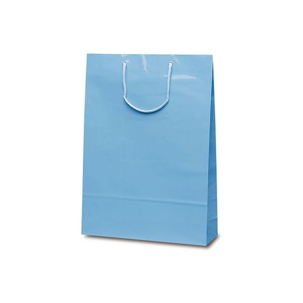 ベルベ 手提げ 紙袋 エクセルバッグ ブルー 1106 1包：50枚（10×5）（直送品）