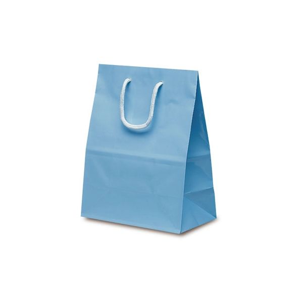 ベルベ 手提げ 紙袋 ミニバッグ ブルー 1518 1包：100枚（10×10）（直送品）