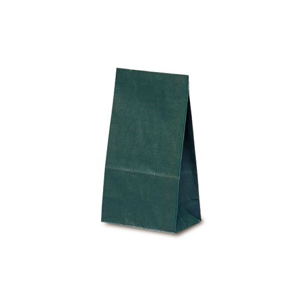 ベルベ 雑貨 食品 紙袋 角底袋 カラー（緑） 4号 2815 1包：1000枚（100×10）（直送品）