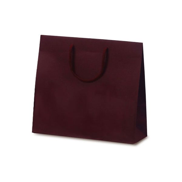 ベルベ 紙袋 手提袋 T-6 カラークラフト ワイン 1028 1包：100枚（10×10）（直送品）
