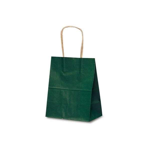 ベルベ 紙袋 1215 自動紐手提袋 T-2 カラー（緑） 1215 1包：200枚（25×8）（直送品）