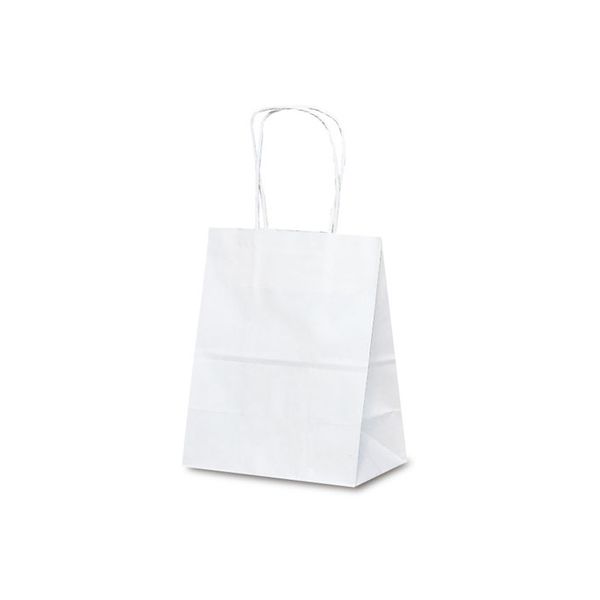 ベルベ 紙袋 自動紐手提袋 T-2 白無地 1217 1包：200枚（25×8）（直送品）