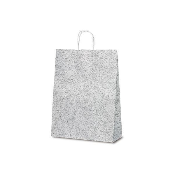 ベルベ 紙袋 1445自動紐手提袋 T-12 フロスティ（グレー） 1445 1包：200枚（50×4）（直送品）