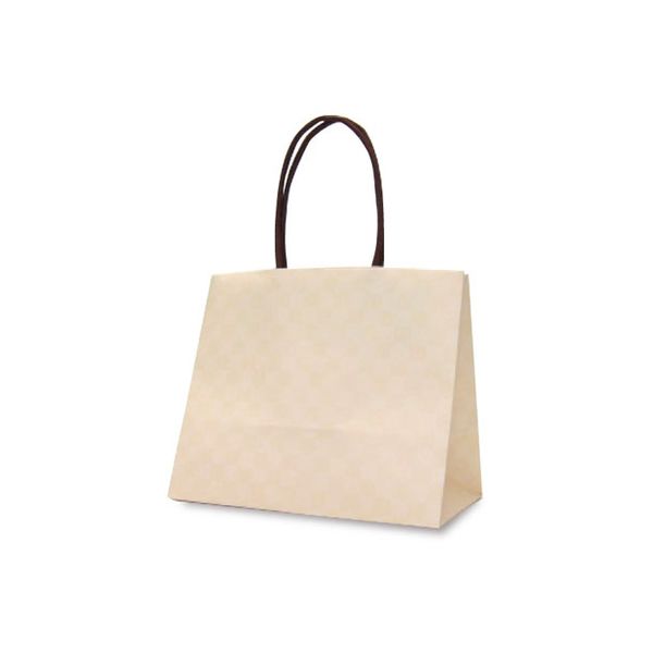 ベルベ 紙袋 1467 手提袋 テミニン アイボリー 1467 1包：100枚（10枚入×10パック）（直送品）