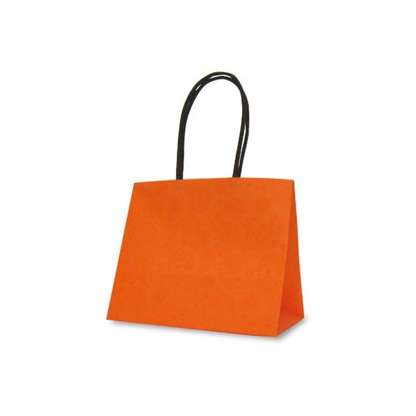 ベルベ 紙袋 1470 手提袋 テミニン オレンジ 1470 1包：100枚（10枚入×10パック）（直送品）