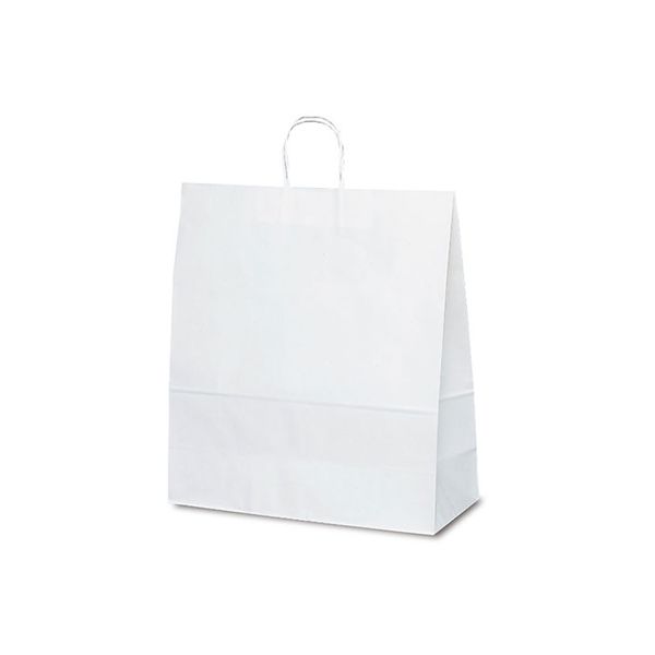 ベルベ 紙袋 1548 自動紐手提袋 T-15 白無地 1548 1包：200枚（50×4）（直送品）