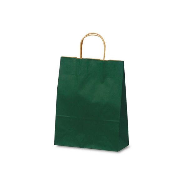 ベルベ 紙袋 自動紐手提袋 T-X カラー（緑） 1581 1包：200枚（50×4）（直送品）