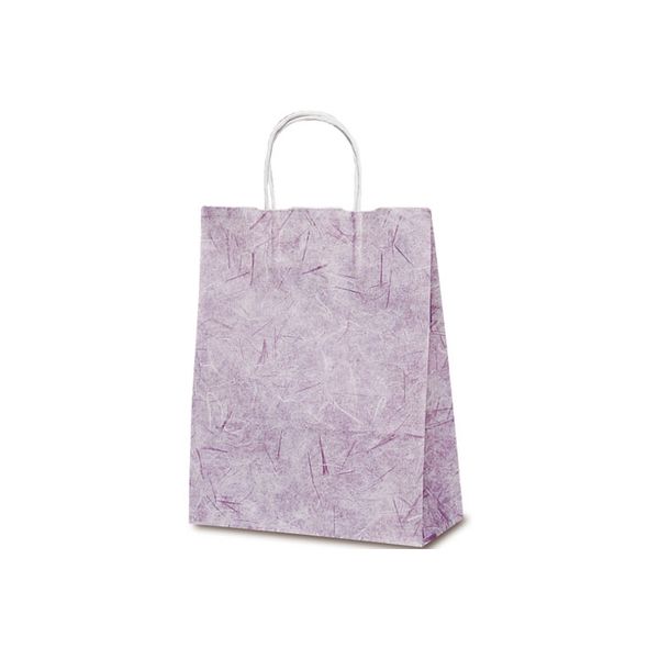 ベルベ 紙袋 1591 自動紐手提袋 T-X 彩流（紫） 1591 1包：200枚（50×4）（直送品）