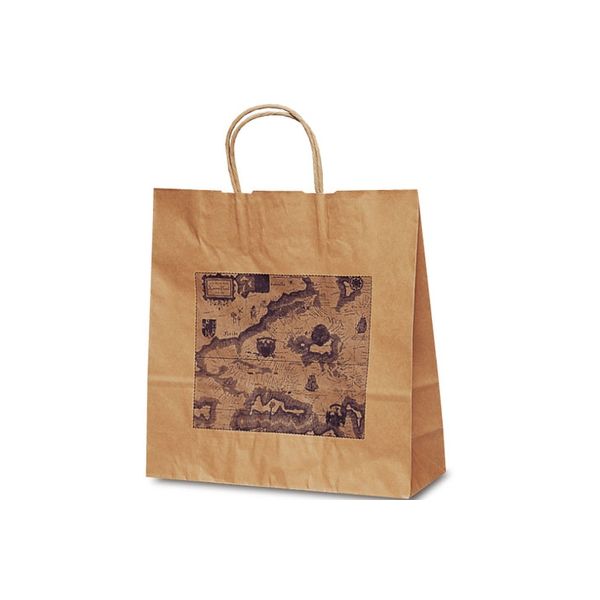 ベルベ 紙袋 自動紐手提袋 T-6 マップ 1608 1包：200枚（50×4）（直送品）