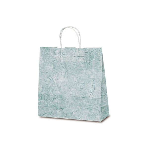 ベルベ 紙袋 自動紐手提袋 T-6 彩流（緑） 1644 1包：200枚（50×4）（直送品）