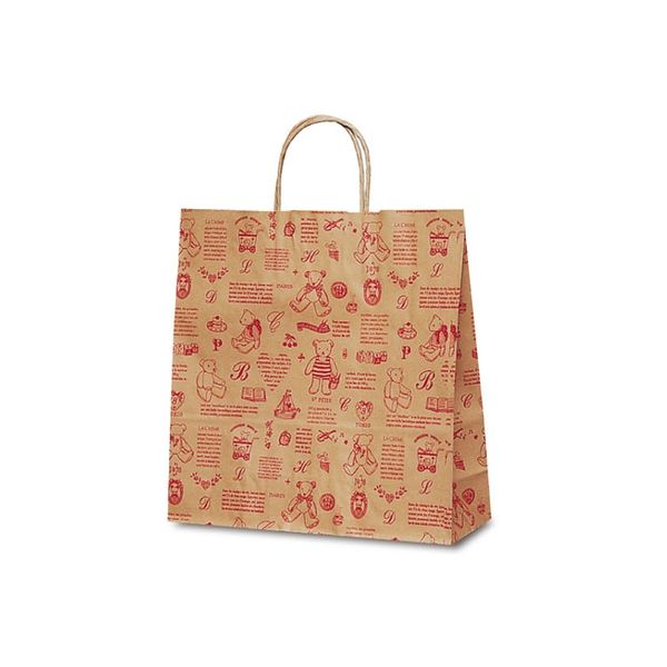 ベルベ 自動紐手提袋 T-6 ベアコレクション（レッド） 1648 1包：200枚（50×4）（直送品）