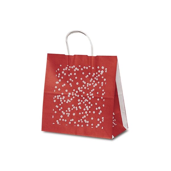 ベルベ 紙袋 自動紐手提袋 T-6W もみじ 1681 1包：200枚（50×4）（直送品）