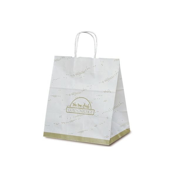 ベルベ 紙袋 自動紐手提袋 T-ワイド 金馬車 1752 1包：200枚（50×4）（直送品）