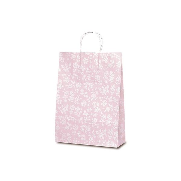 ベルベ 紙袋 自動紐手提袋 T-8 カレン（ピンク） 1802 1包：200枚（50×4）（直送品）