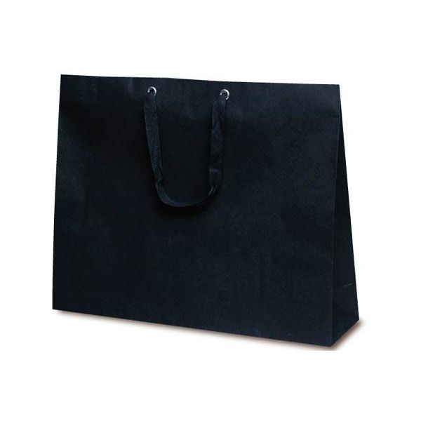 ベルベ 紙袋 手提袋 T-ショルダー13 黒無地 1987 1包：50枚（10×5）（直送品）