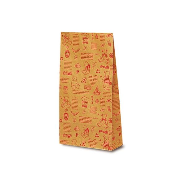 ベルベ 雑貨 食品 洋品袋Y-4 ベアコレクション レッド 2412 1包：1000枚（100×10）（直送品）