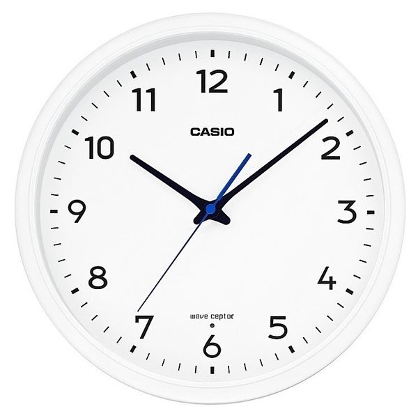 CASIO（カシオ）ホワイト 掛け時計 [電波 ステップ 秒針停止機能] 直径311mm IQ-1013J-7JF 1個（取寄品）