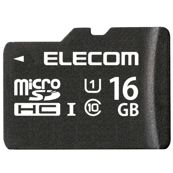 マイクロSD カード 16GB UHS-I U1 高速データ転送 SD変換アダプタ付 スマホ 写真 MF-HCMR016GU11A エレコム 1個 -  アスクル