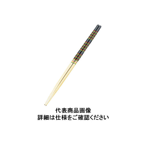 竹製 歌舞伎菜箸 黒39cm ASI7503 萬洋（取寄品）
