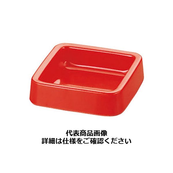 エンテック メラミン カラー灰皿 A-271 正角〈赤〉 PHI693A（取寄品）
