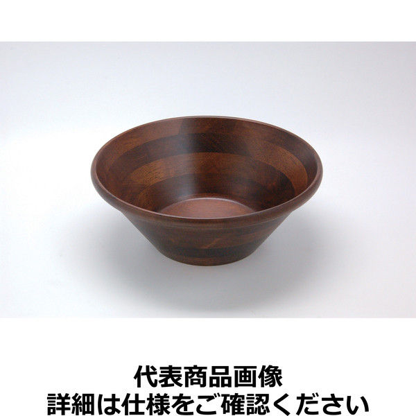 ヤマコー 天然木サラダボウル こげ茶27cm PSLL906（取寄品）