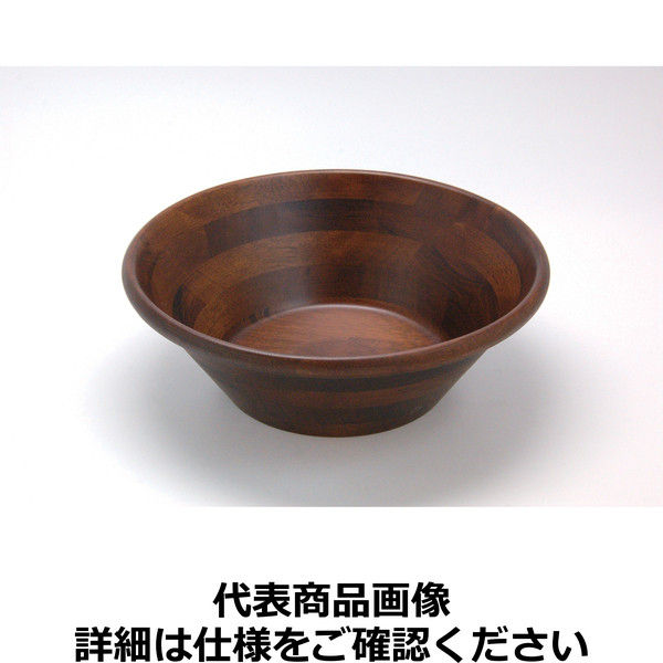 ヤマコー 天然木サラダボウル こげ茶30cm PSLL907（取寄品）