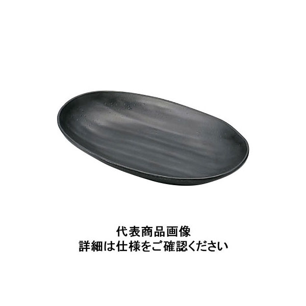 マイン メラミンウェア 黒小判皿 中 M11-136 RMI7502（取寄品）